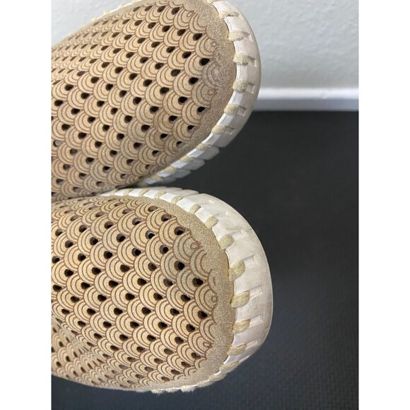 Ilsa Jacobsen Women Beige Tulip Shoes 39 Size 9 Laser Cut Slip-On Comfort Cream - Picture 12 of 15